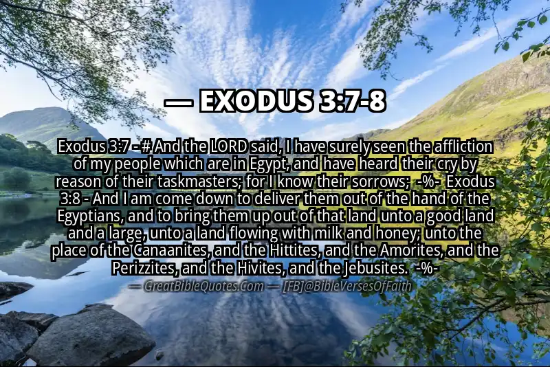 Image for EXODUS 3:7-8 Bible verse