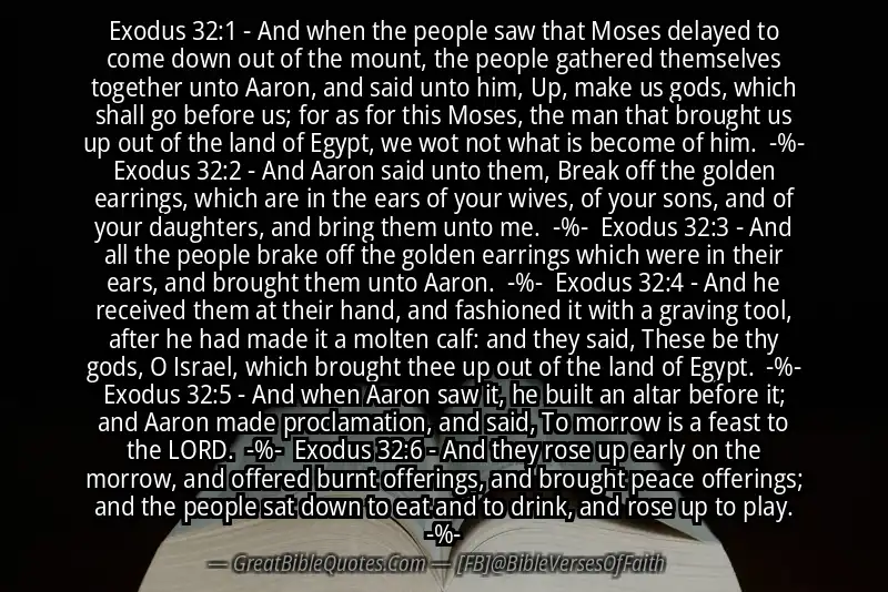 Image for EXODUS 32:1-6 Bible verse