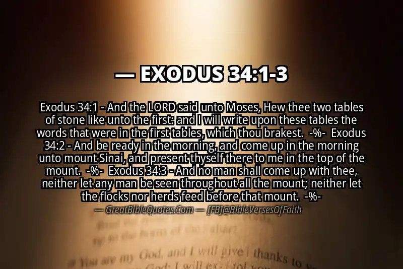 Image for EXODUS 34:1-3 Bible verse