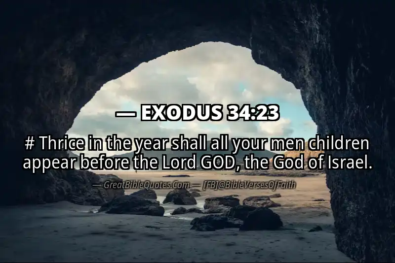 EXODUS 34:23 Verse Image