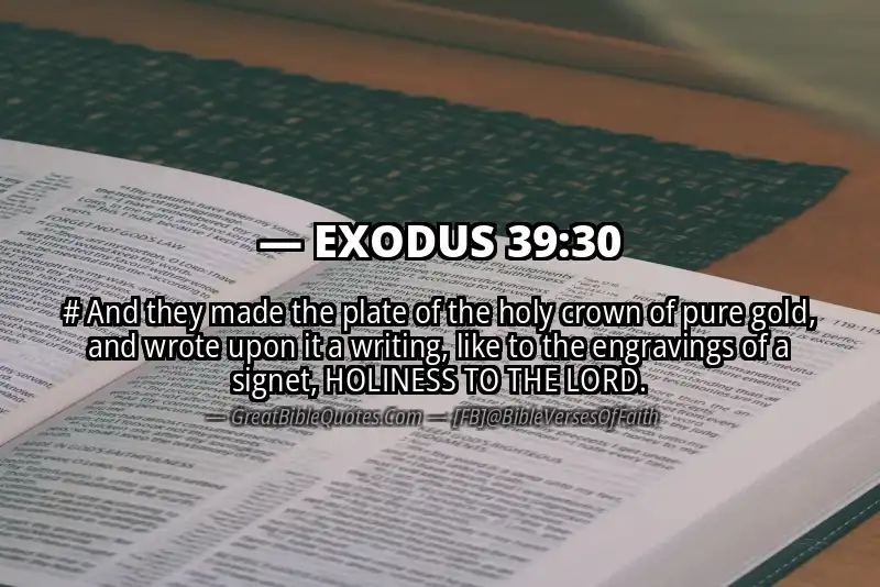 EXODUS 39:30 Verse
