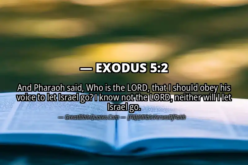 EXODUS 5:2 Verse