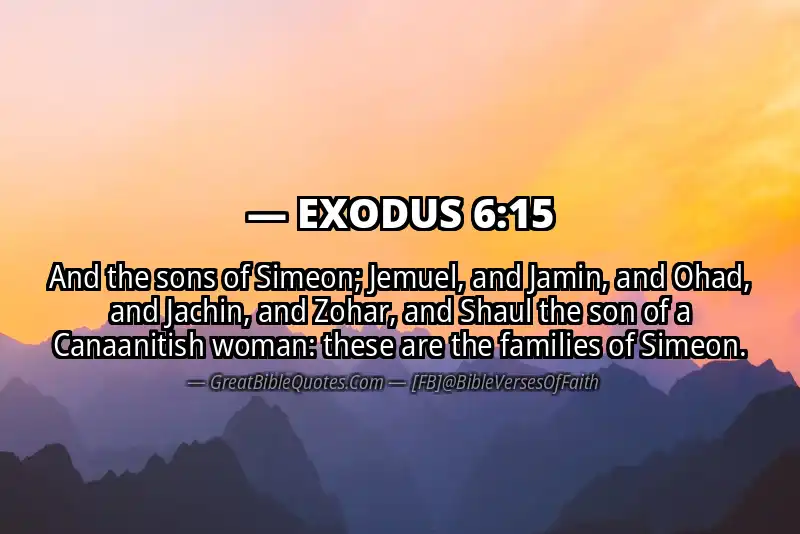 EXODUS 6:15 Verse