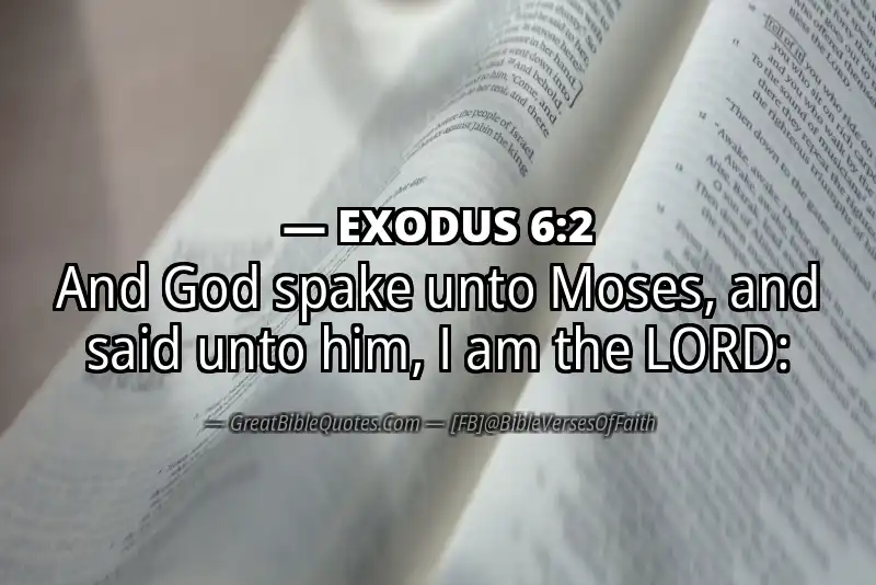 EXODUS 6:2 Verse