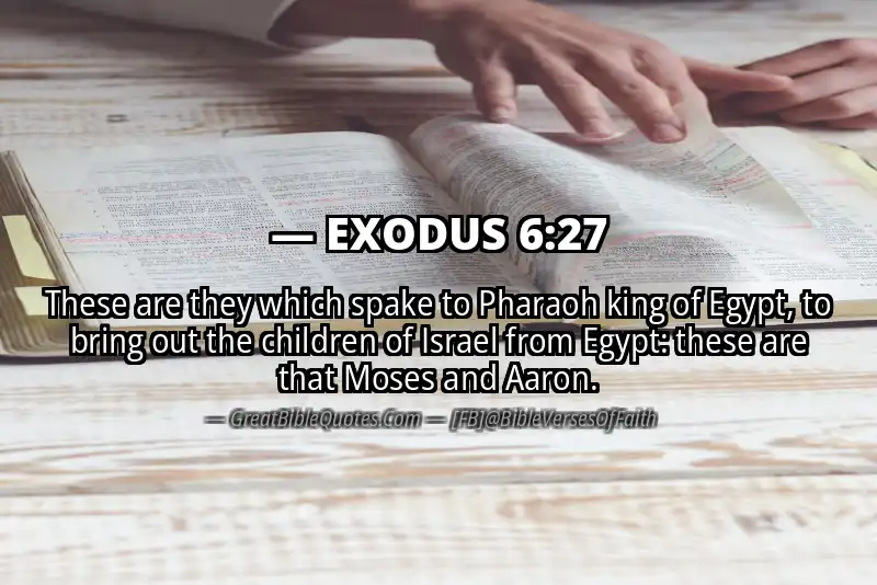 EXODUS 6:27 Verse