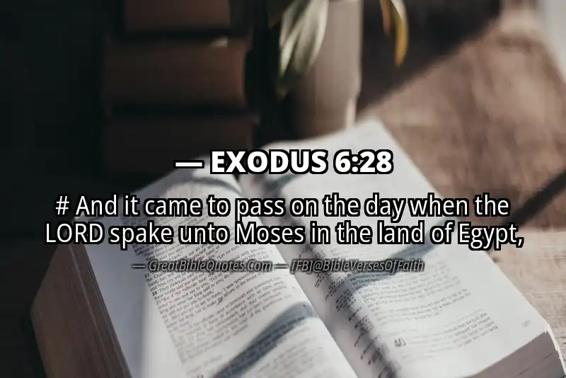 EXODUS 6:28 Verse