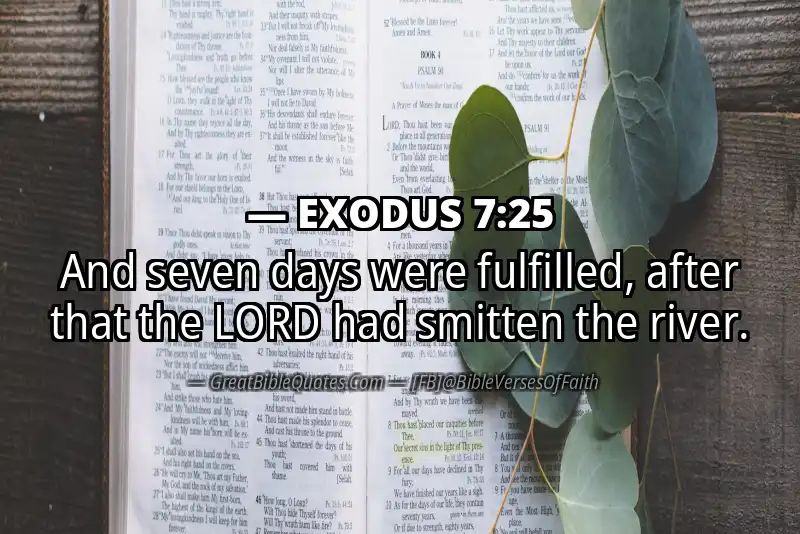 EXODUS 7:25 Verse