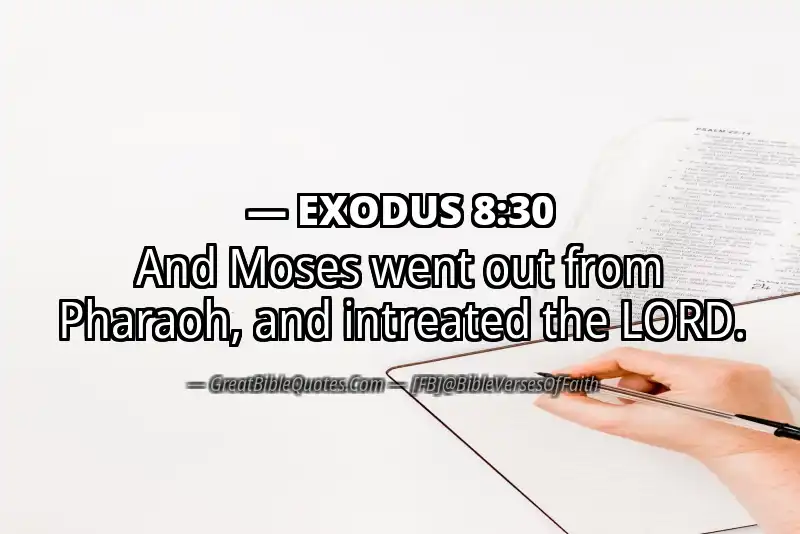 EXODUS 8:30 Verse