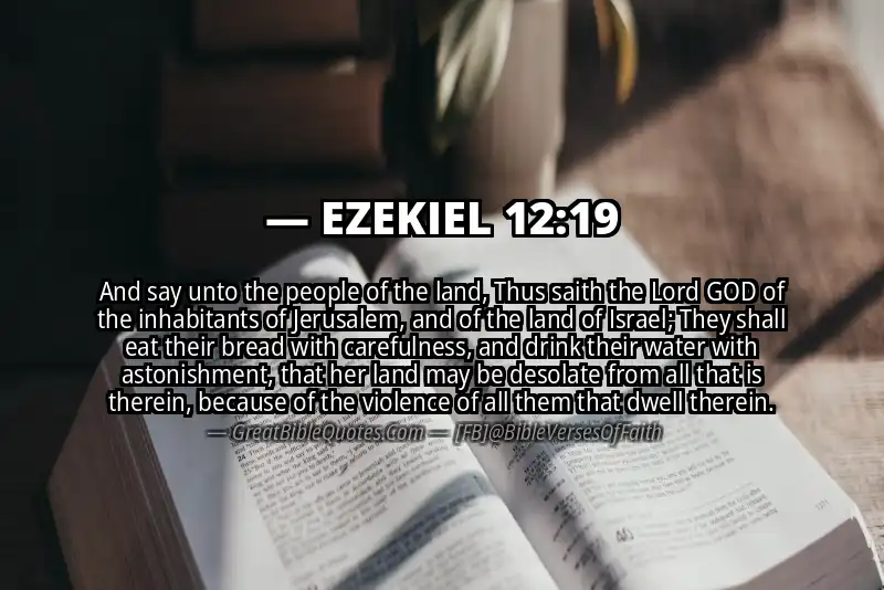 EZEKIEL 12:19 Verse