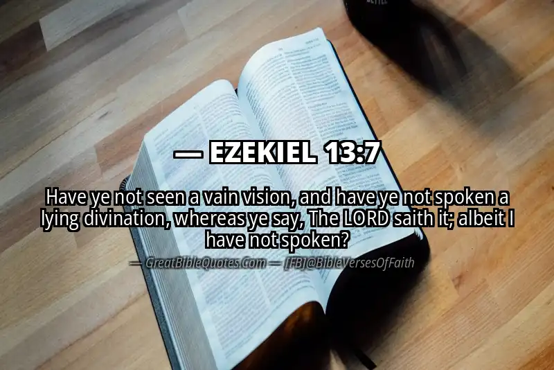EZEKIEL 13:7 Verse