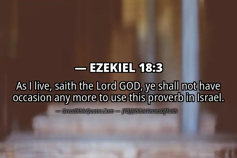 EZEKIEL 18:3 Verse