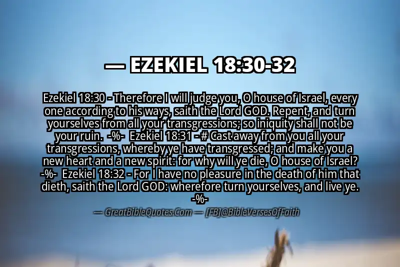 Image for EZEKIEL 18:30-32 Bible verse