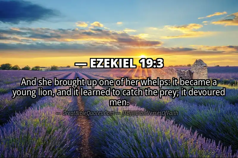 EZEKIEL 19:3 Verse