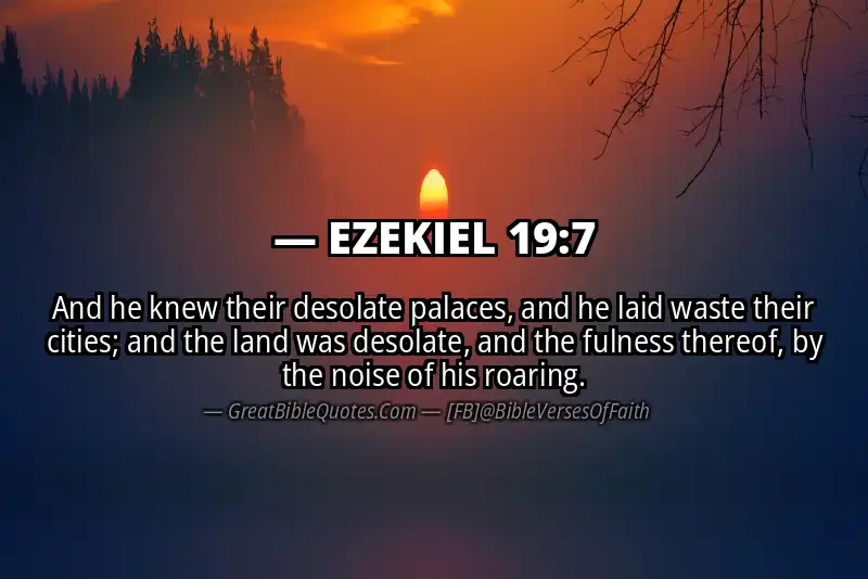 EZEKIEL 19:7 Verse