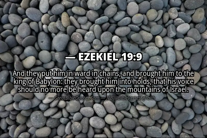 EZEKIEL 19:9 Verse