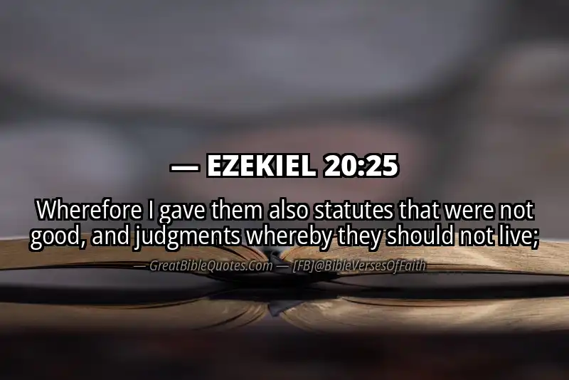 EZEKIEL 20:25 Verse