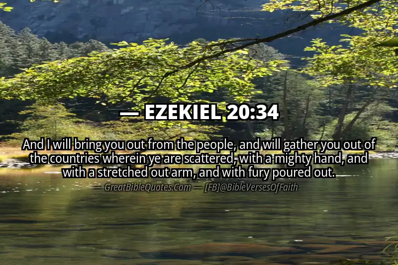 EZEKIEL 20:34 Verse