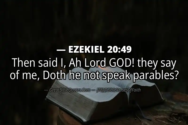 EZEKIEL 20:49 Verse