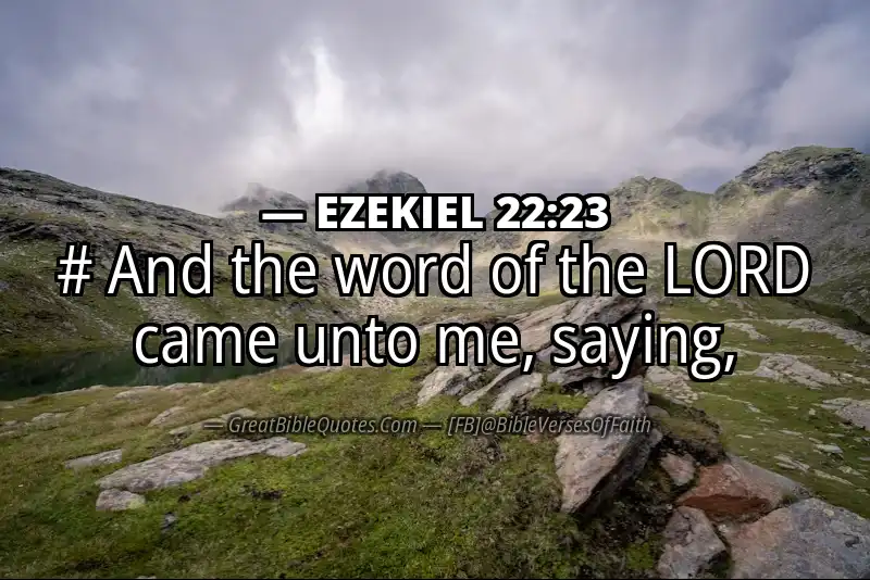 EZEKIEL 22:23 Verse