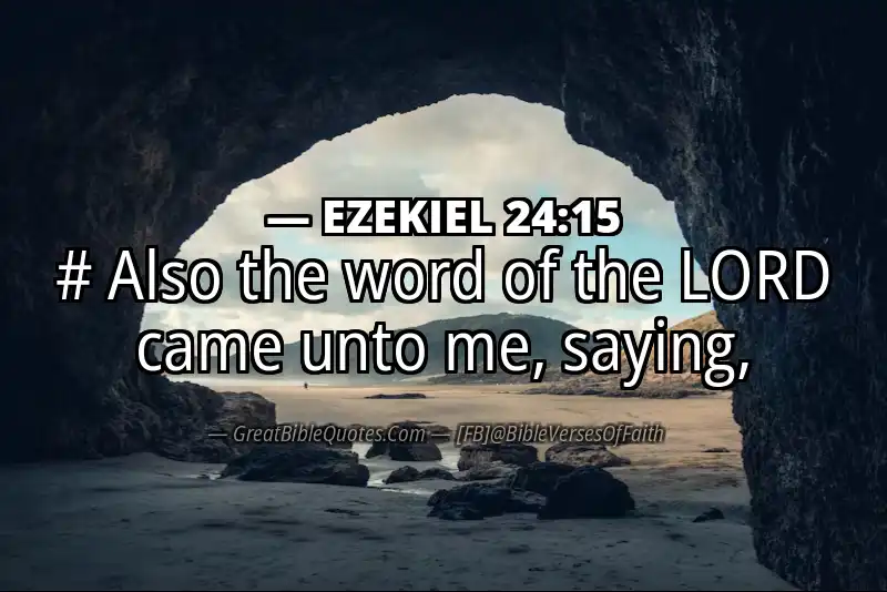 EZEKIEL 24:15 Verse
