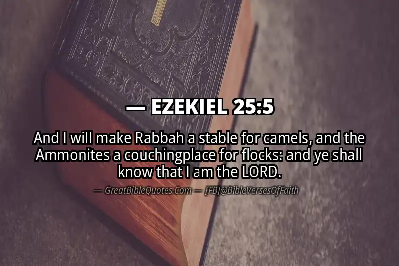 EZEKIEL 25:5 Verse