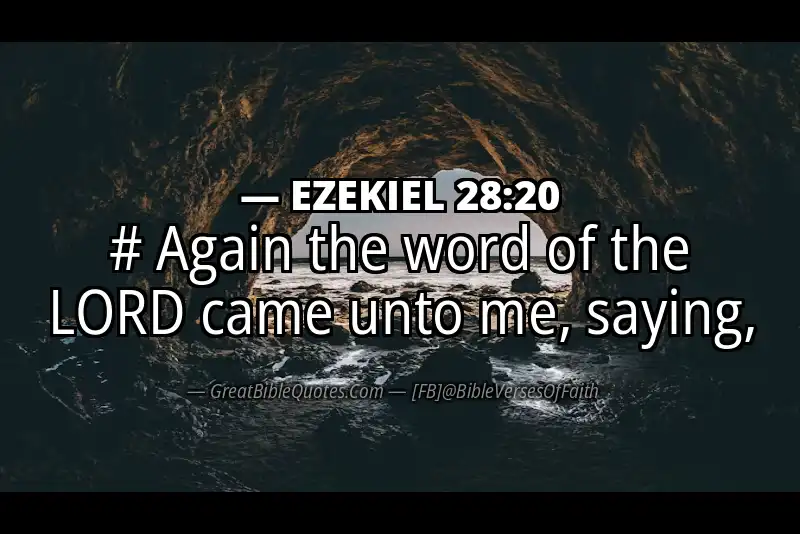EZEKIEL 28:20 Verse
