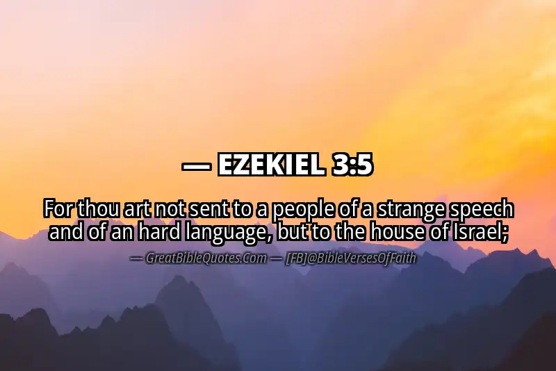 Bible verse: EZEKIEL 3:5 Image