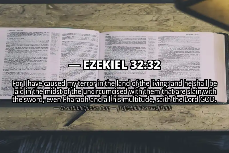 EZEKIEL 32:32 Verse Image