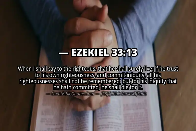 EZEKIEL 33:13 Verse
