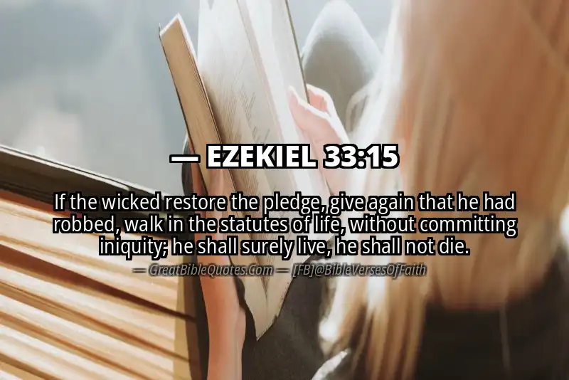 EZEKIEL 33:15 Verse
