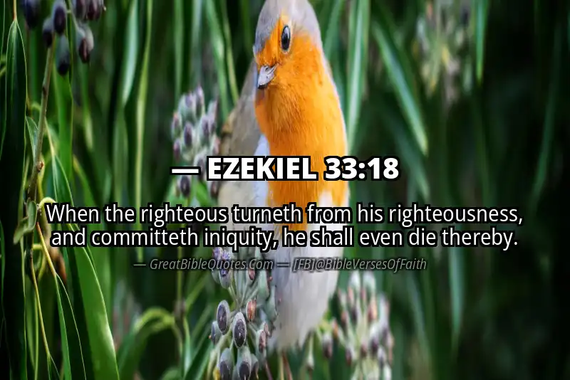 EZEKIEL 33:18 Verse