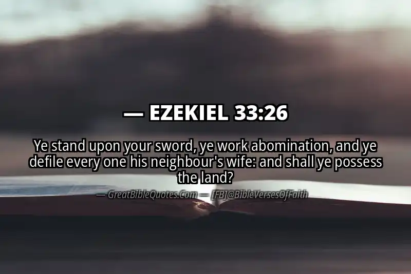 EZEKIEL 33:26 Verse
