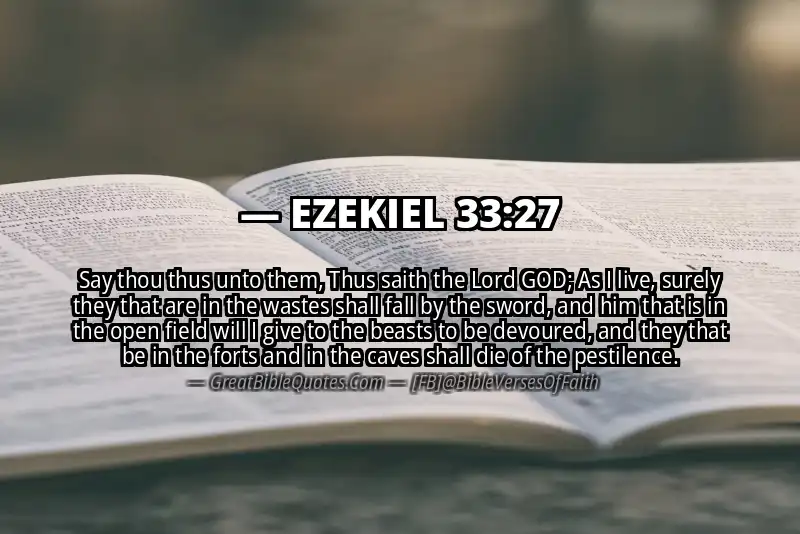 EZEKIEL 33:27 Verse