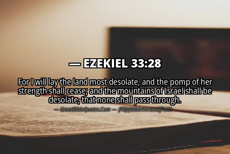 EZEKIEL 33:28 Verse