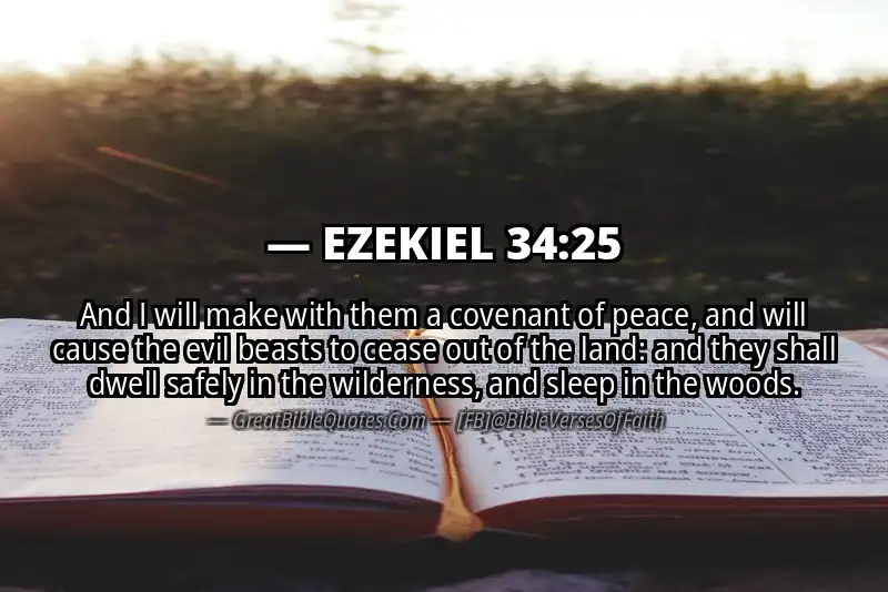 EZEKIEL 34:25 Verse Image