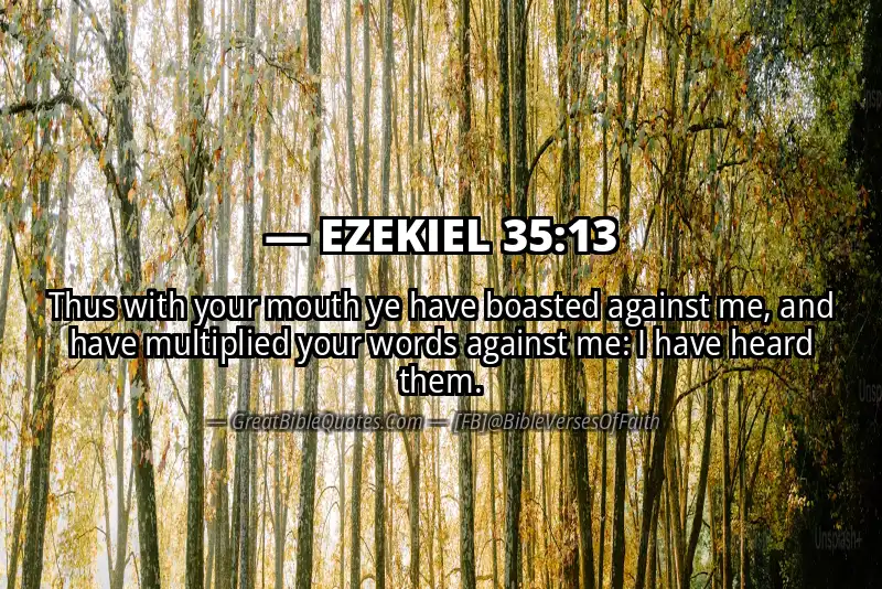 EZEKIEL 35:13 Verse