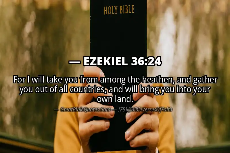 EZEKIEL 36:24 Verse Image