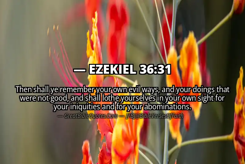 EZEKIEL 36:31 Verse