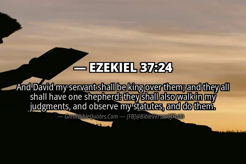 EZEKIEL 37:24 Verse Image