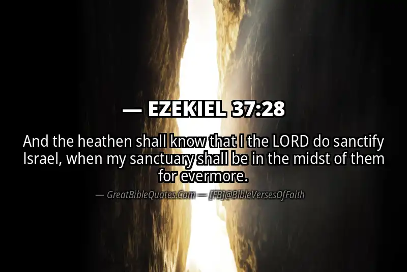 EZEKIEL 37:28 Verse Image