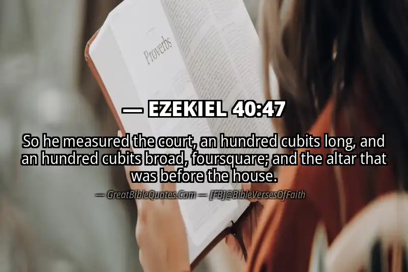 EZEKIEL 40:47 Verse