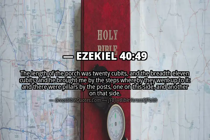 EZEKIEL 40:49 Verse
