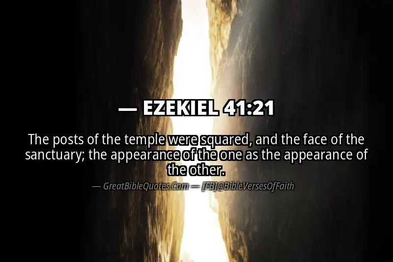 EZEKIEL 41:21 Verse