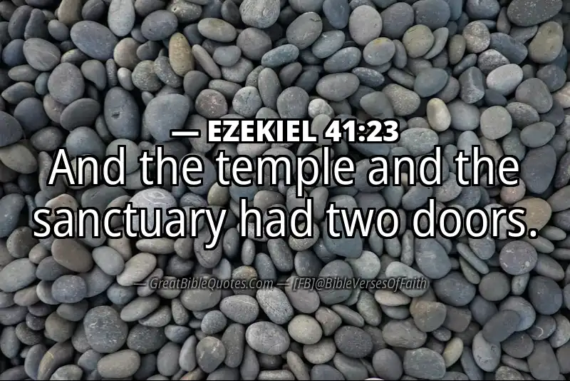 EZEKIEL 41:23 Verse
