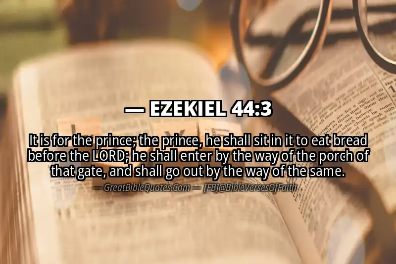 EZEKIEL 44:3 Verse
