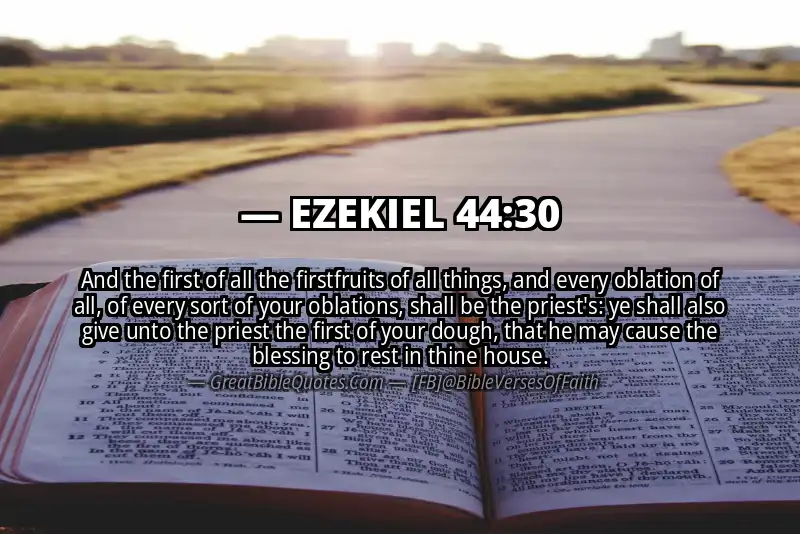 EZEKIEL 44:30 Verse
