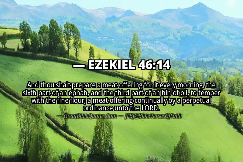 EZEKIEL 46:14 Verse