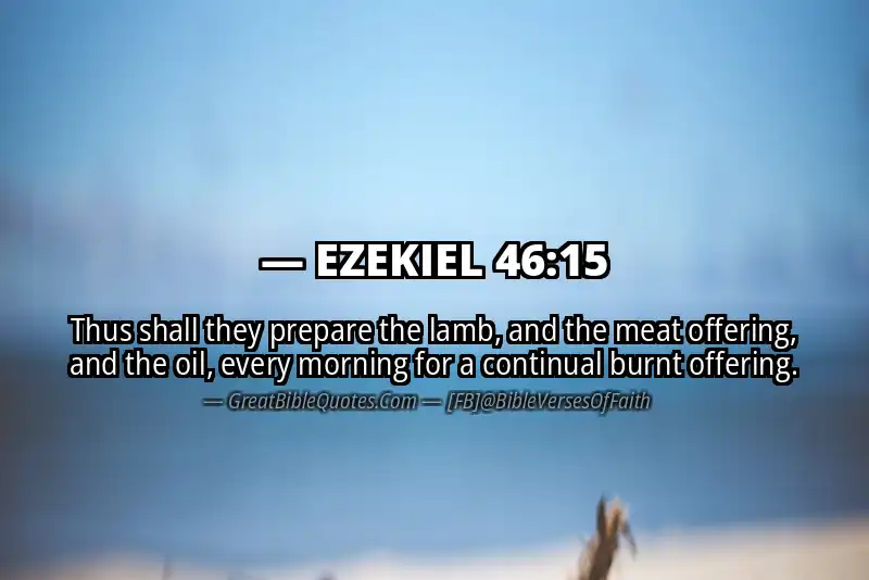 EZEKIEL 46:15 Verse
