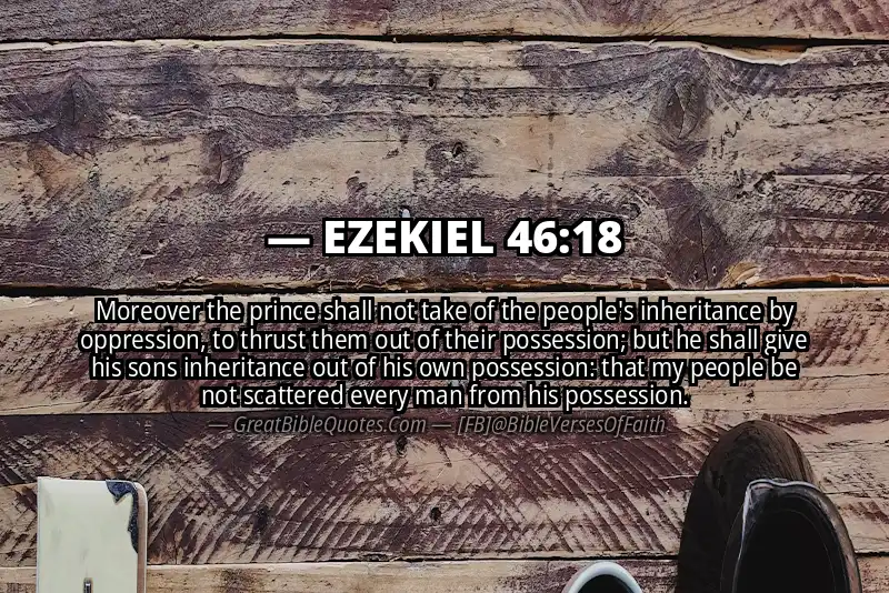 EZEKIEL 46:18 Verse Image