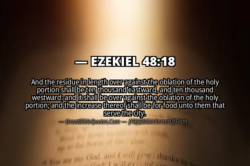 Bible verse: EZEKIEL 48:18 Image